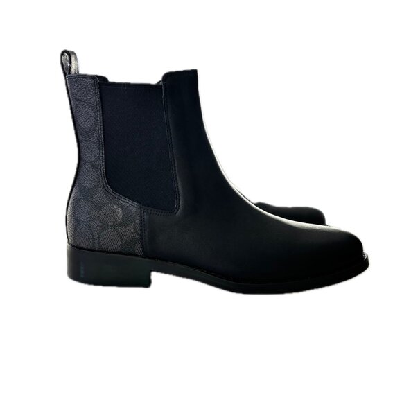 Coach Meredith Signature Black/Charcoal Womens 8.5 Booties (CW724) NEW - Picture 6 of 12